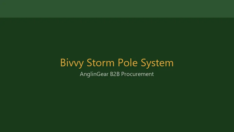 Bivvy Storm Pole System for carp fishing retailers and distributors